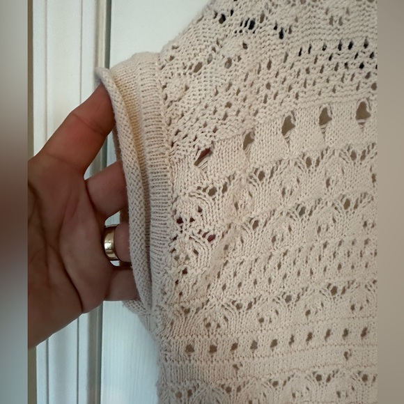 ❤️ BOGO Jessica Simpson Ivory Knit Sweater Size Small - Picture 5 of 7